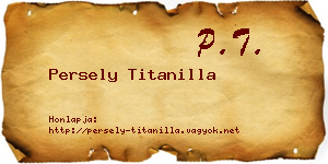 Persely Titanilla névjegykártya